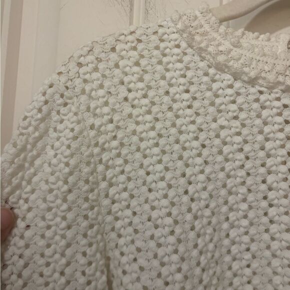 MAJE Limo Embroidered crochet long sleeved sweater - Picture 6 of 10